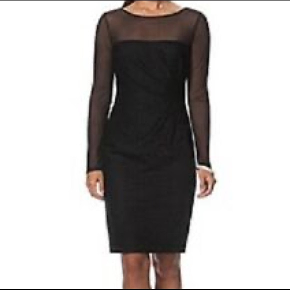 CHAPS Floral and Lace Long Sleeve Dress Black Size 6 - Picture 10 of 10